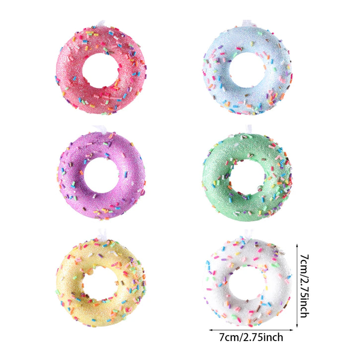 Mix Cute Candy Donuts Cupcake Ice Cream Cone Christmas Ornaments