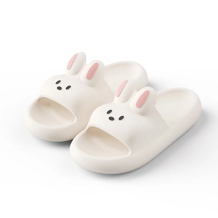 Cute Rabbit Unisex Slippers Non-Slip Slip-On Indoor Slippers Comfortable Soft Home Slippers