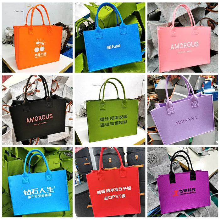 Personalized Tote Handbag with Name Felt Totter