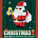 Santa with gift micro block figure