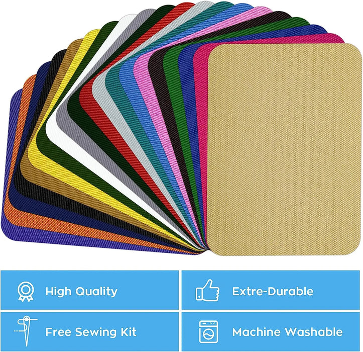 4pcs/lot Fabric Iron-on Patches 12.5x9.5cm Sewing on Patches Iron on Strong Glue Cotton Patch for Clothes DIY Jean Repair Decor