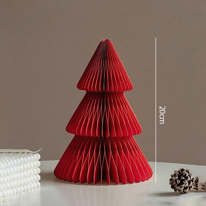 Chinese New Year Decorations Paper Honeycomb Ball Folding Christmas Tree 3D Ornament Home Wedding Decoration Desktop Ornament