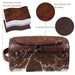 PU leather layers and lining of the toiletry bag, splashed with water
