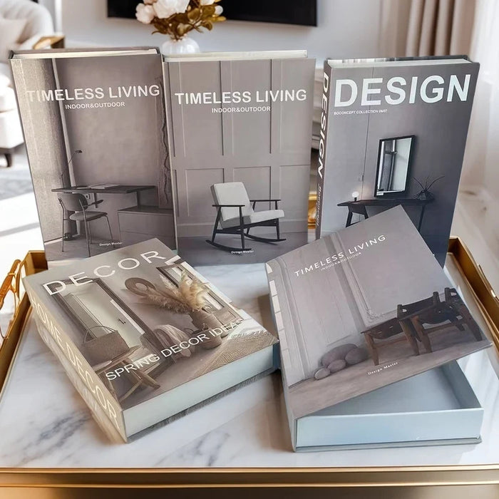 Luxury Fake Book Storage Box Abstract Decorative Books Open Paris Home Decor Coffee Table Bedroom Ornaments Interior Decoration
