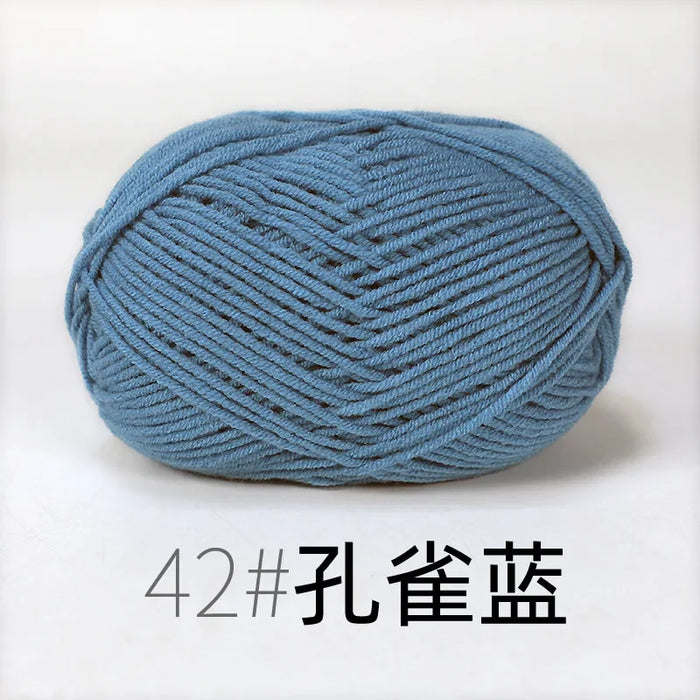 Organic Cotton Yarn 4ply Baby Milk Knitted Yarn For Craft Sweater Hat Dolls Scarves 1 Ball 50g Soft Wool Crochet Yarn Wholesale