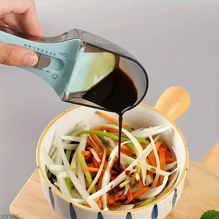1Pc Adjustable Measuring Cup And Measuring Spoon Plastic Spoon Measuring Cup With Handle For Dry And Liquid Kitchen Tool