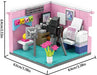 Photo studio room scene building block model, 8.6 x 8.6 cm