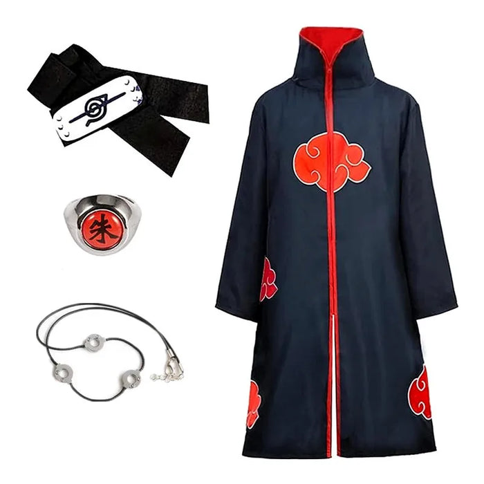 Adult Cloak Kids Robe, Unisex Men Cape Anime Cosplay Halloween Costume Jacket with Headband Ring for Women