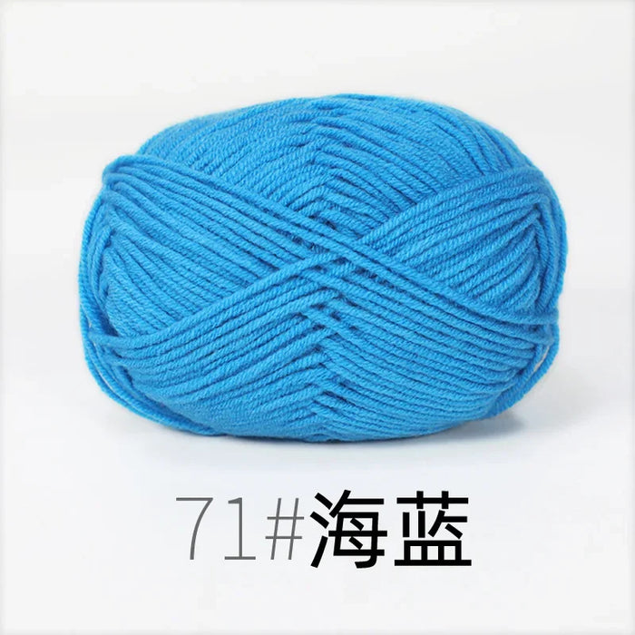 Organic Cotton Yarn 4ply Baby Milk Knitted Yarn For Craft Sweater Hat Dolls Scarves 1 Ball 50g Soft Wool Crochet Yarn Wholesale