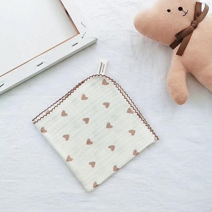 Cotton Baby Face Towel Newborn Baby Items 4 Layer Muslin Baby Bibs Handkerchief Soft Saliva Towel Triangle Feeding Burp Cloths