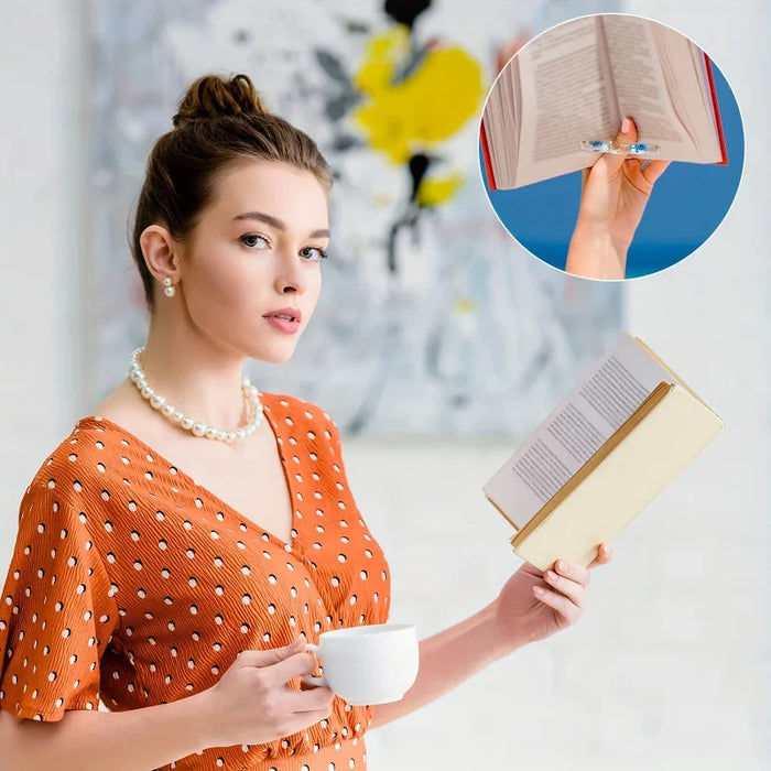 1 Pc Dried Flower Resin Book Page Holders Colorful Thumb Rings Book Page Holders Clear Book Page Holders Bookmarks