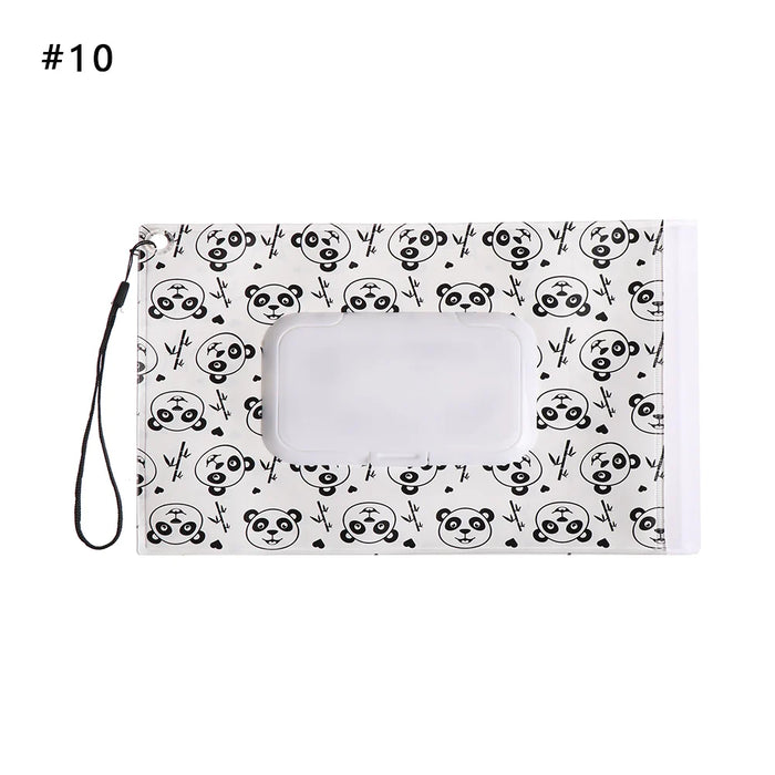 EVA Baby Wet Wipe Pouch Portable Wipes Holder Case Flip Cover Snap-Strap Reusable Refillable Cosmetic Pouch Useful Tissue Box