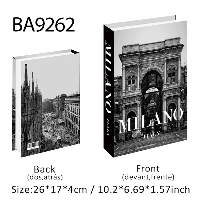 Luxury Fake Book Storage Box Abstract Decorative Books Open Paris Home Decor Coffee Table Bedroom Ornaments Interior Decoration