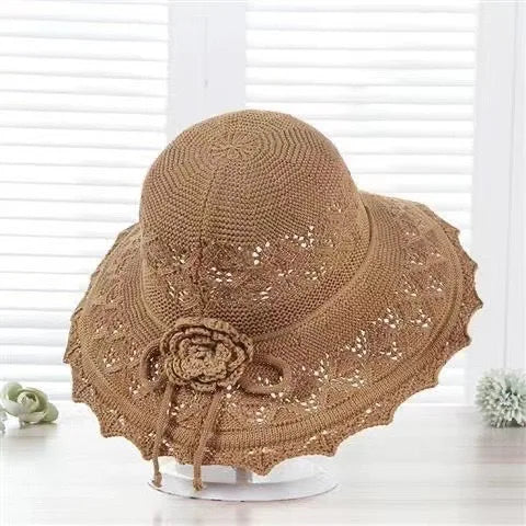 Wide Brim Sun Visor Hats Women's Foldable Fisherman Hat Breathable Beach Sun Hat for Camping Traveling