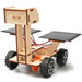 DIY solar lunar rover wooden model with two solar panels