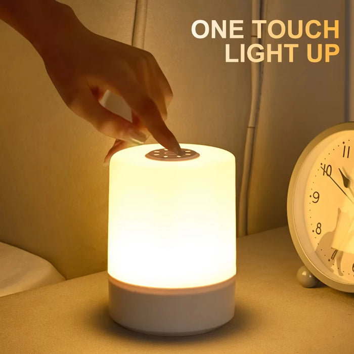 Touch Night Light Bedroom Table Lamp 3 Modes Dimming Rechargeable Night Lamp Ambient Light Soft Light Bedside Lamp For Kids Gift