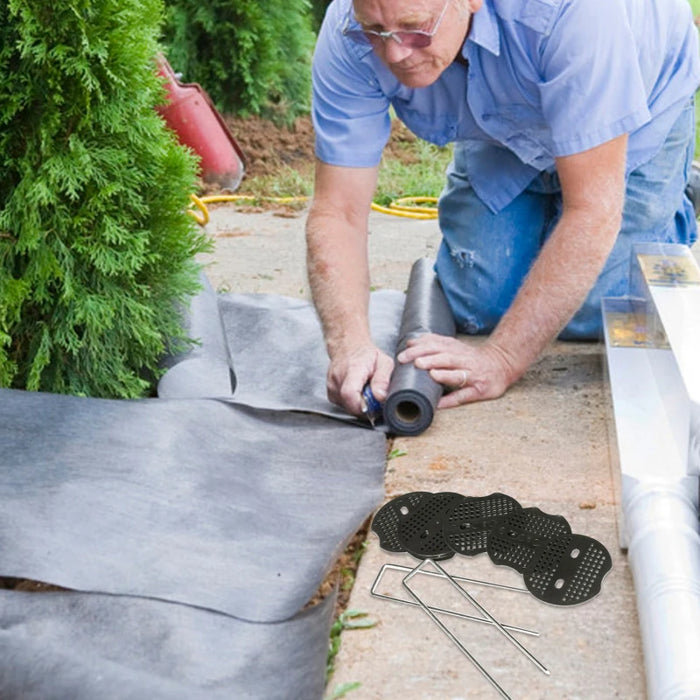 40Pcs/Pack Garden Peg Silver Metal U-Shape Garden Staple Garden Ground Nail Film Fixed Pegs Gardening Fixing Tools Film Peg