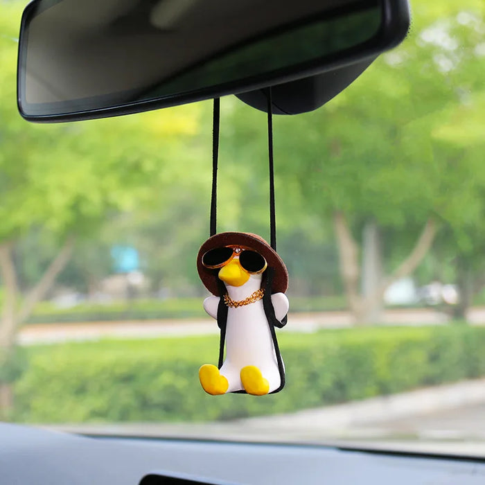 Pink Swing Duck Car Interior Decoration Accessories
