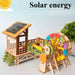 Solar water wheel and pavilion wooden model