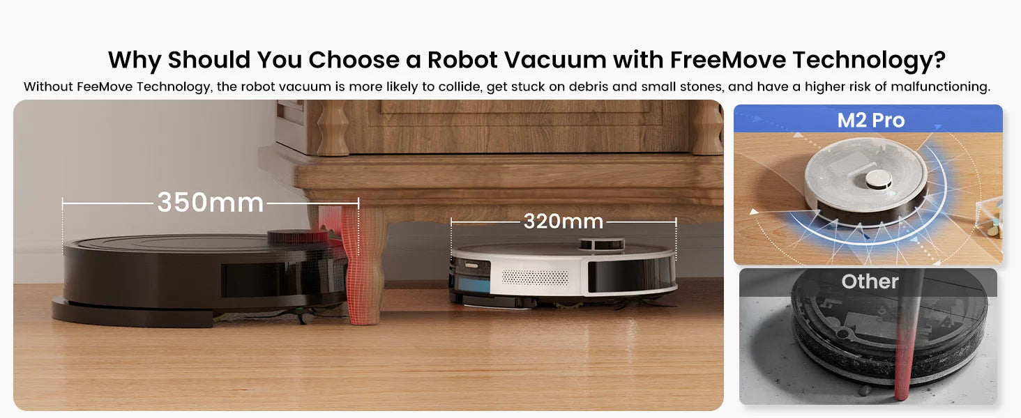 Lefant M2Pro Robot Vacuum with Mop,Self-Emptying, 5500Pa , DTOF Laser Navigation, PSD Obstacle Avoidance, Wi-fi/Alexa Control