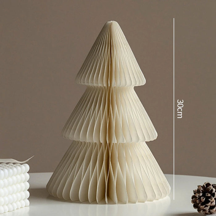 Chinese New Year Decorations Paper Honeycomb Ball Folding Christmas Tree 3D Ornament Home Wedding Decoration Desktop Ornament