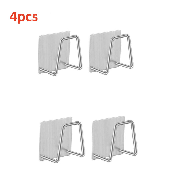 Kitchen Stainless Steel Sink Sponges Holder Self Adhesive Drain Drying Rack Kitchen Wall Hooks Accessories Storage Organizer