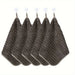 Set of 5 dark green hand towels