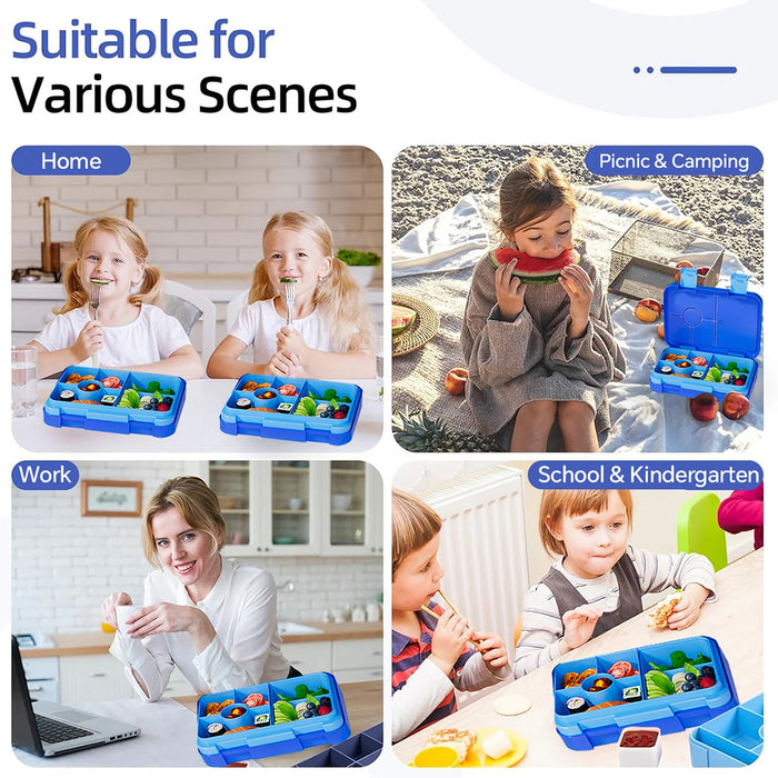1100ml Lunch Box Microwavable Bento Box Tritan Interlayer Leakproof Storage Box Hermetic Containers Students Adults School