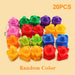 20 jumbo nut and bolt pairs in random colours