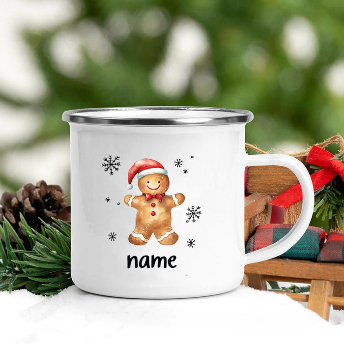 Personlized Cookie Snowman with Name Mug Hot Cocoa Chocolate Mug
