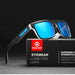 KDEAM polarized square sunglasses, mirror ice blue lenses (C8)
