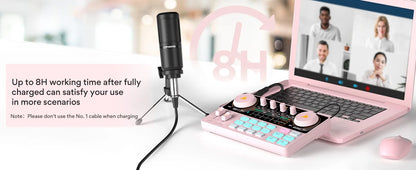 Maono AM200-S1 Sound Card Microphone Set MaonoCaster Audio Interface with Mic
