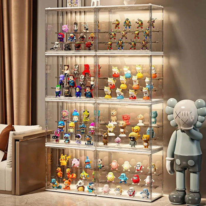 Acrylic Showcase for Collectible Figures and Blind Box Toys, Clear Display Stand