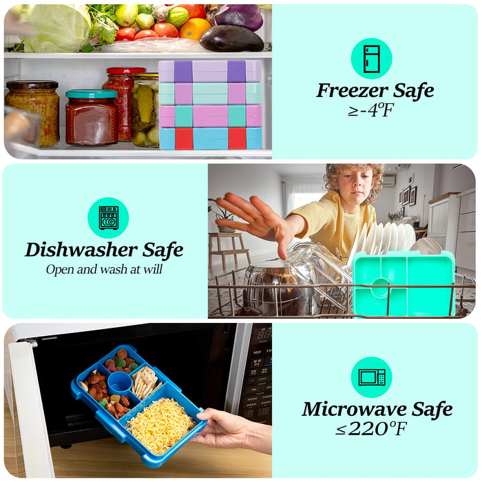 1100ml Cartoon Christmas Printed Lunch Box Microwavable Bento Box Interlayer Leakproof Storage Box Hermetic Containers Students