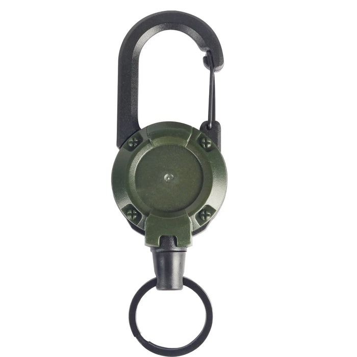Anti-theft Metal Easy-to-pull Buckle Rope Elastic Keychain Sporty Retractable Key Ring Anti Lost Yoyo Ski Pass ID Card