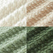 Close-up of the bubble knit texture in four colours