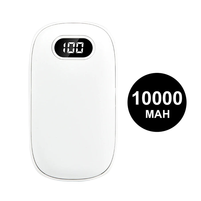 10000mAh Hand Warmer Power Bank USB Rechargeable Mini Hand Warmers with Digital Display 2 Temp Levels for Travel Outdoor Camping