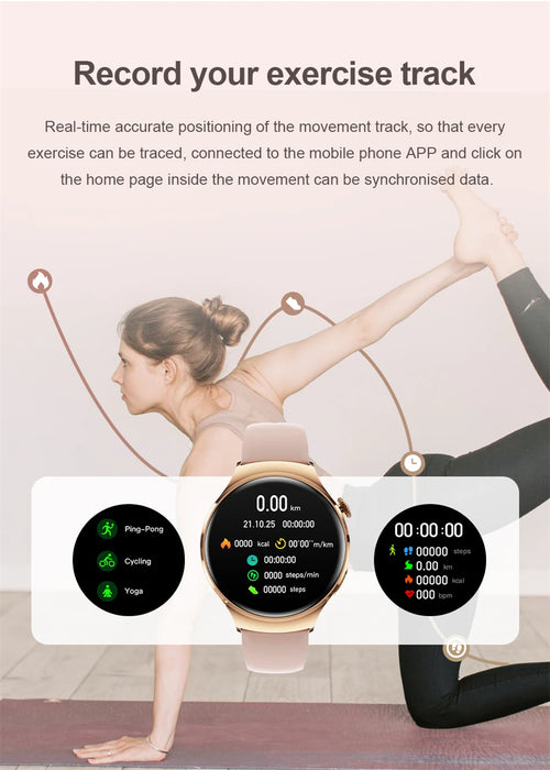 2025New GPS NFC Bluetooth Call Smartwatch Women Watch 4 mini Sports Track Heart Rate Oximetry Monitoring Health Smartwatch Woman