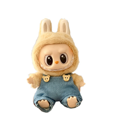 Mini Plush Doll'S Clothes Outfit Accessories For 17cm Korea Kpop Labubu I II Idol Dolls sit party overalls Clothing