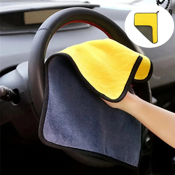 Microfiber Car Cleaning Towel Thicken Soft Drying Cloth Auto Body Washing Towels Double Layer Clean Rags Detailing