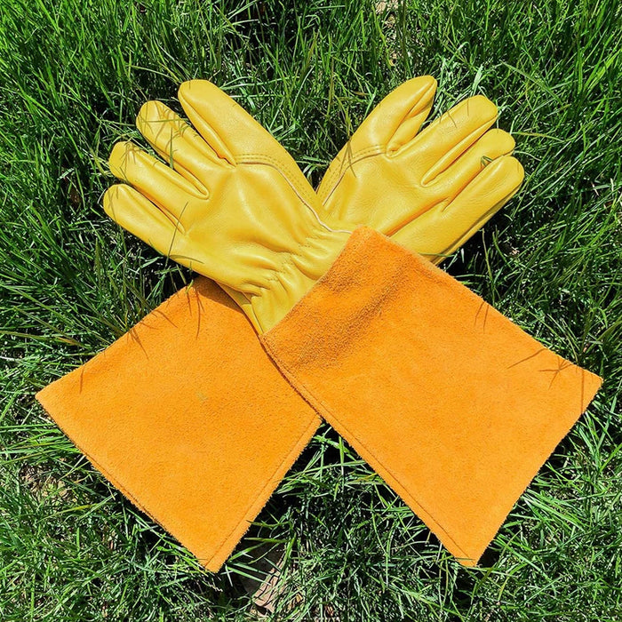 1Pair Garden Gloves Long Thorn Proof Rose Pruning Gauntlet Breathable Floral Labor Working Mitten Protection Elbow for Women Men