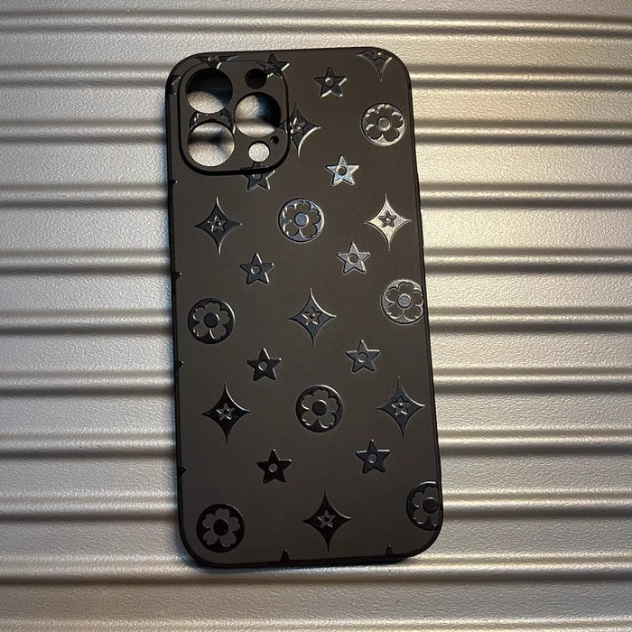 Luxury Retro Classic Phone Case For iP 16 15 14 13 12 11Pro Max XR X XS 12Mini 16Puls 15Pro Soft Silicone Black Phone Cases