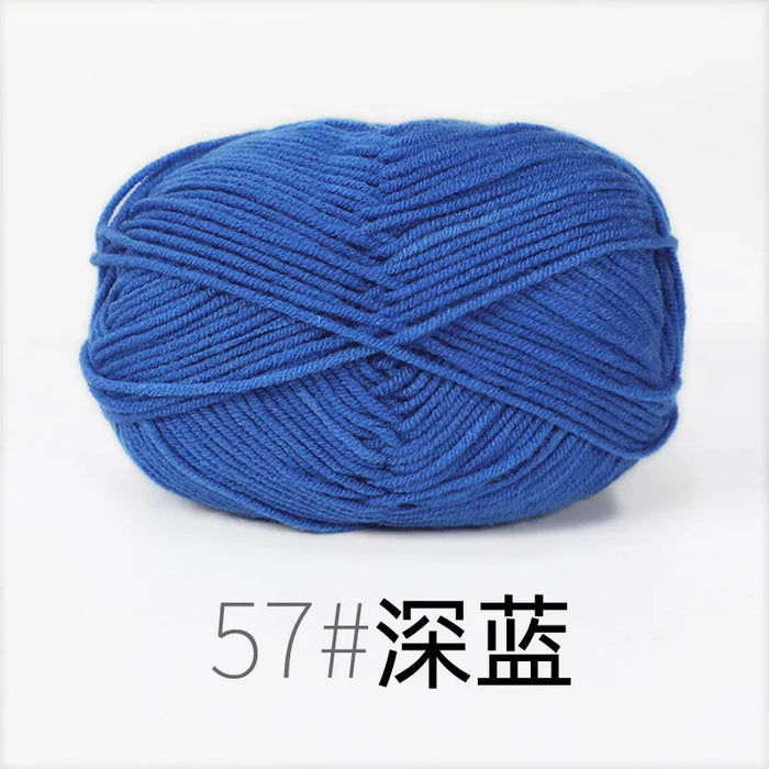 Organic Cotton Yarn 4ply Baby Milk Knitted Yarn For Craft Sweater Hat Dolls Scarves 1 Ball 50g Soft Wool Crochet Yarn Wholesale