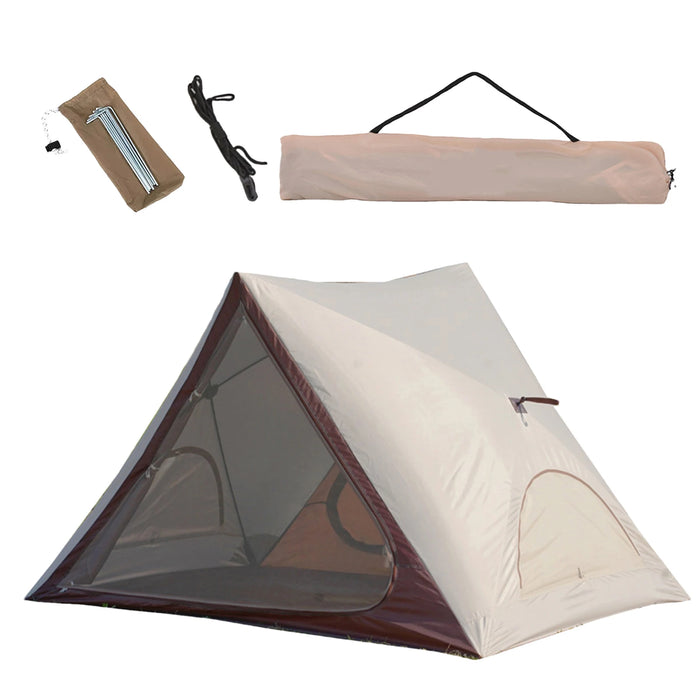 Triangular Camping Tent Automatic Open Tent Pop Up Beach Tents With 6 Ground Nails Portable UPF50 Triangular Shelter For Camping