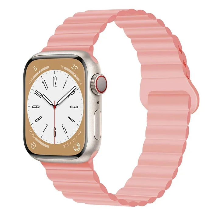 Magnetic Loop Band For Apple Watch Ultra 2 49mm 45mm 44mm 40mm 41mm 42mm Silicone Bracelet iWatch Series 9 8 7 6 SE 5 4 3 Strap