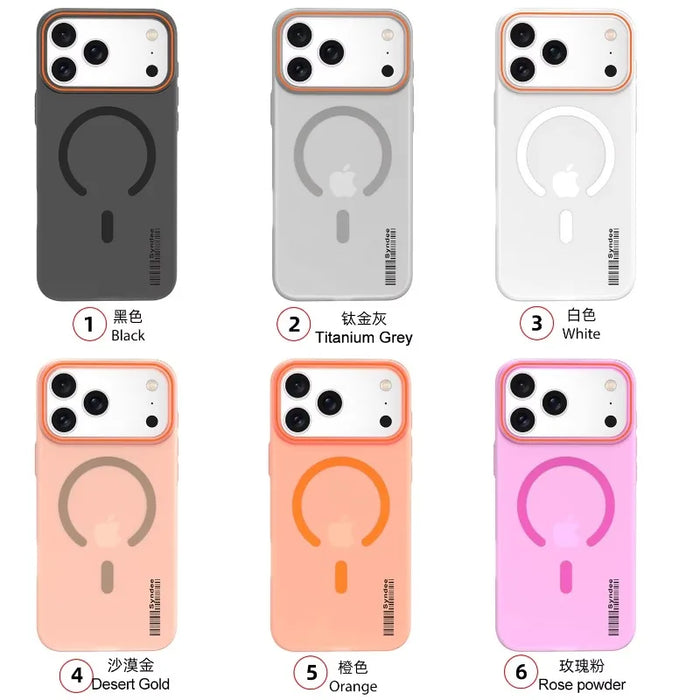 Popular Candy Colour PC Frosted Magnetic Charging Phone Case For IPhone 17 Air Pro Max Anti-Drop Translucent Matte Protect Cover