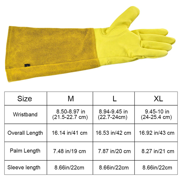 1Pair Garden Gloves Long Thorn Proof Rose Pruning Gauntlet Breathable Floral Labor Working Mitten Protection Elbow for Women Men