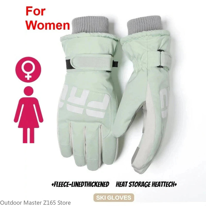 Winter Cycling Gloves Non Slip Touch Ski Gloves Snowboard Accessories Waterproof Pocket Warm Men's and Women's Thermal Gloves