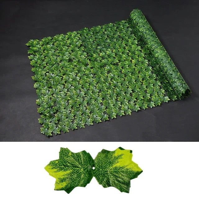 For Home Outdoor Garden Balcony Decoration Fake Plant Artificial Ivy Hedge Green Leaf Fence Board Artificial Privacy Fence