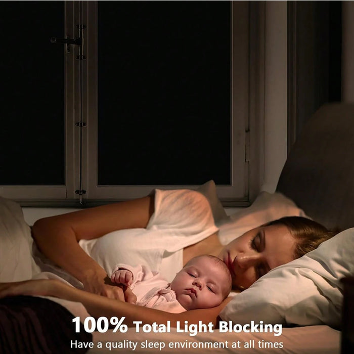 Peel and stick-100% blackout window film, glass sunscreen privacy protection film, home anti-peep modern holographic window stic